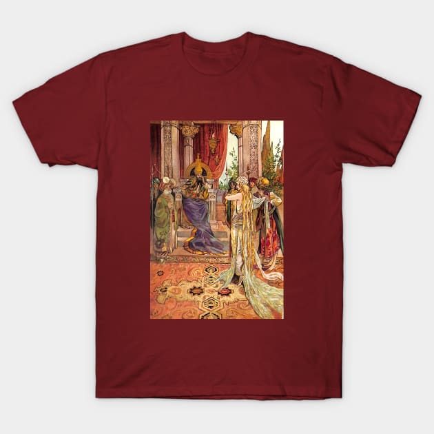 The Merchant Uncovers Her Face in Arabian Nights T-Shirt by Star Scrunch